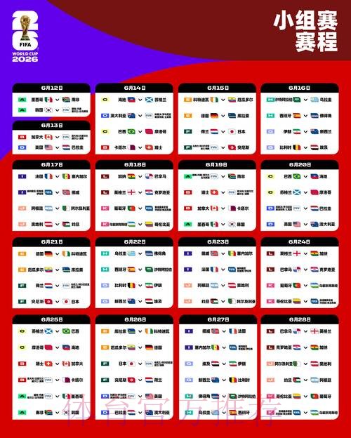 2026世界杯比赛时间详细安排完整安排怎么看